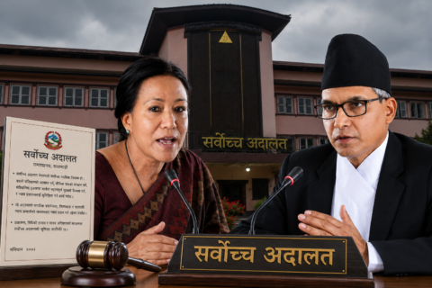 प्रधान न्यायाधीश शर्माकाे पदभार ग्रहणमा उपस्थित भइनन् न्यायाधीश मल्ल