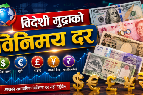 सोमबारका लागि विदेशी मुद्राको विनिमय दर (सूचीसहित)