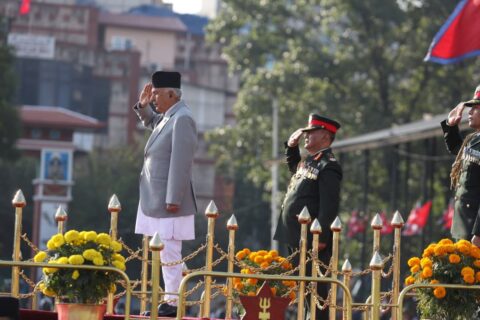 टुँडिखेलमा नेपाली सेनाको भव्य फूलपाती बढाइँ, हेलिकप्टरबाट पुष्पवृष्टि
